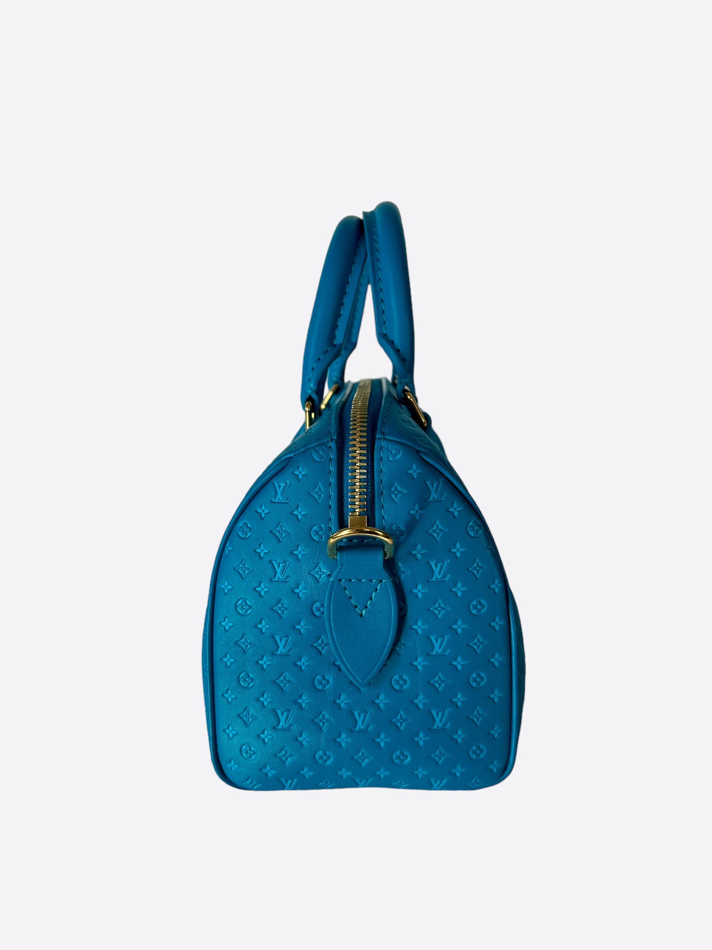 Louis Vuitton Blue Mini Monogram Leather Speedy 20