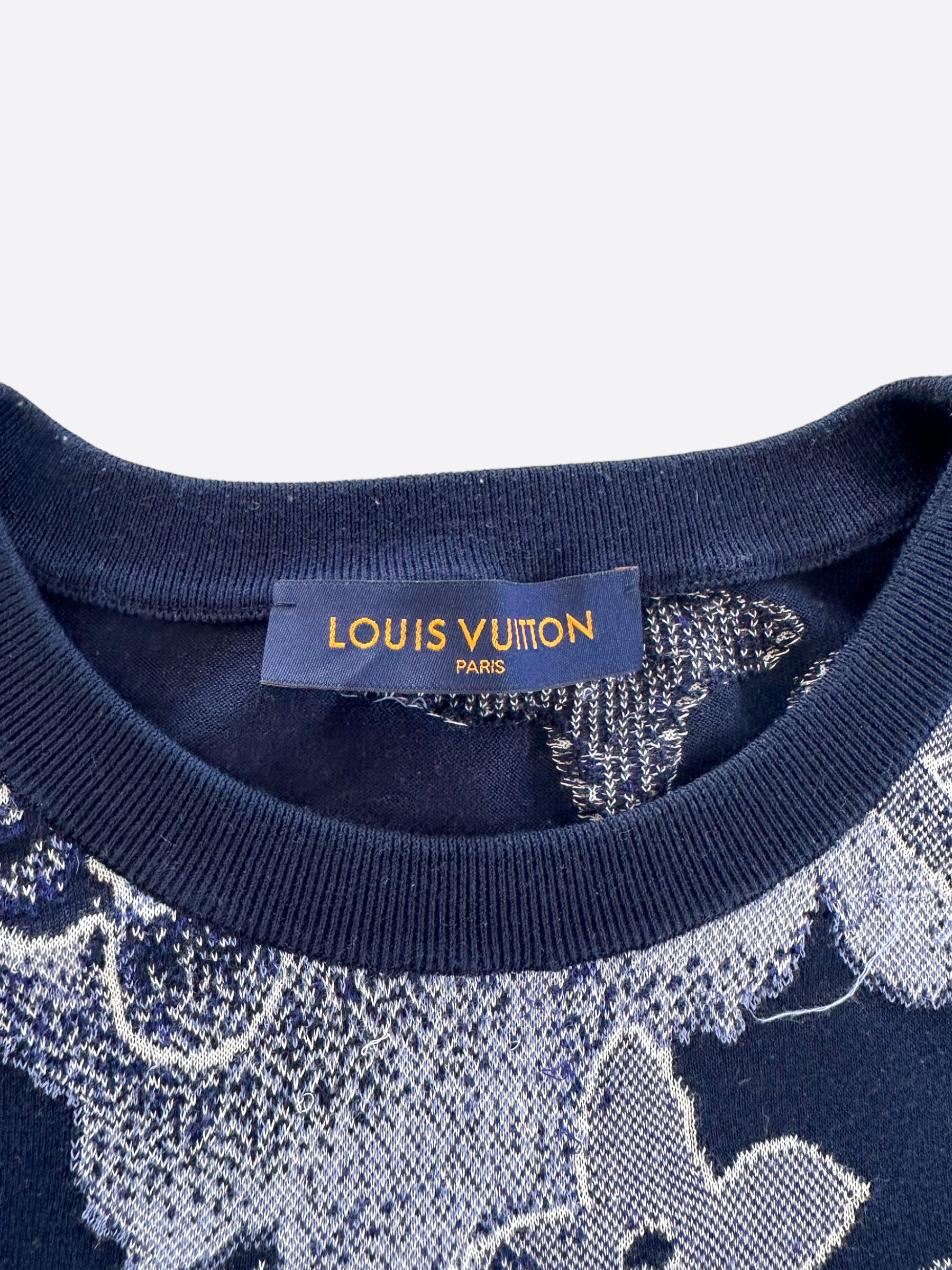 Louis Vuitton Navy Watercolor Monogram T-Shirt