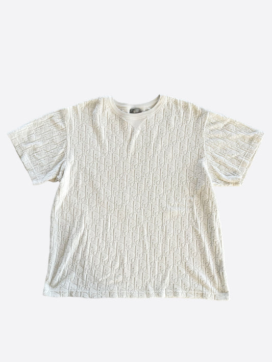 Dior White Oblique Towel T-Shirt