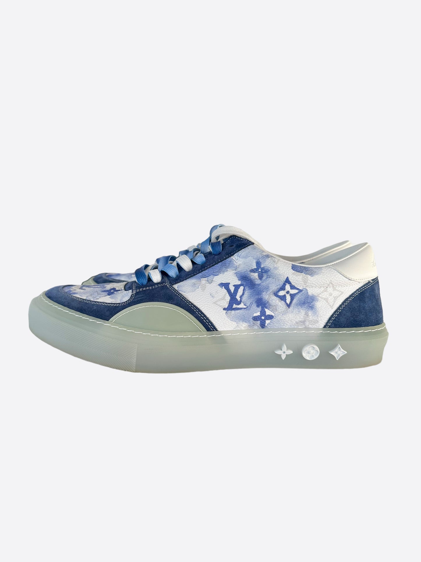 Louis Vuitton Blue Watercolor Monogram Ollie Sneakers