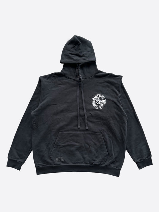 Chrome Hearts Black & White Miami Horseshoe Logo Hoodie