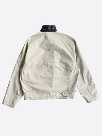 Bottega Beige & Black Intrecciato Jacket