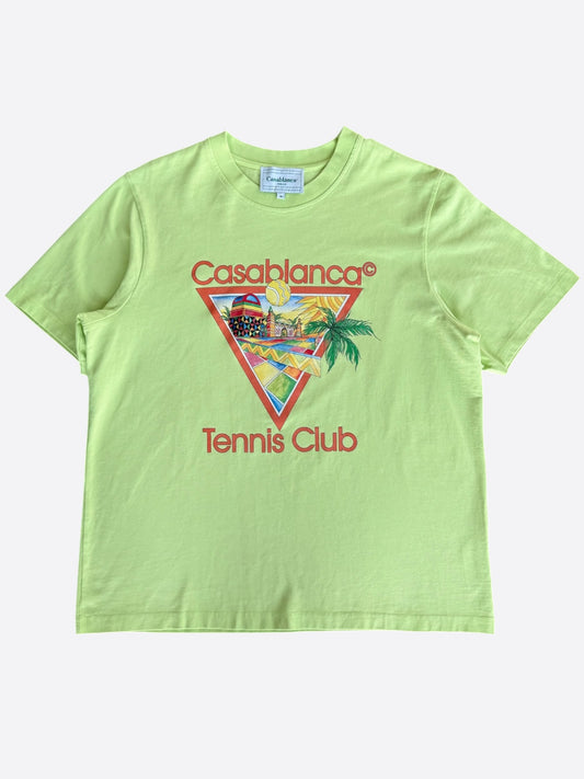 Casablanca Green Afro Cubism Tennis Club Logo T-Shirt