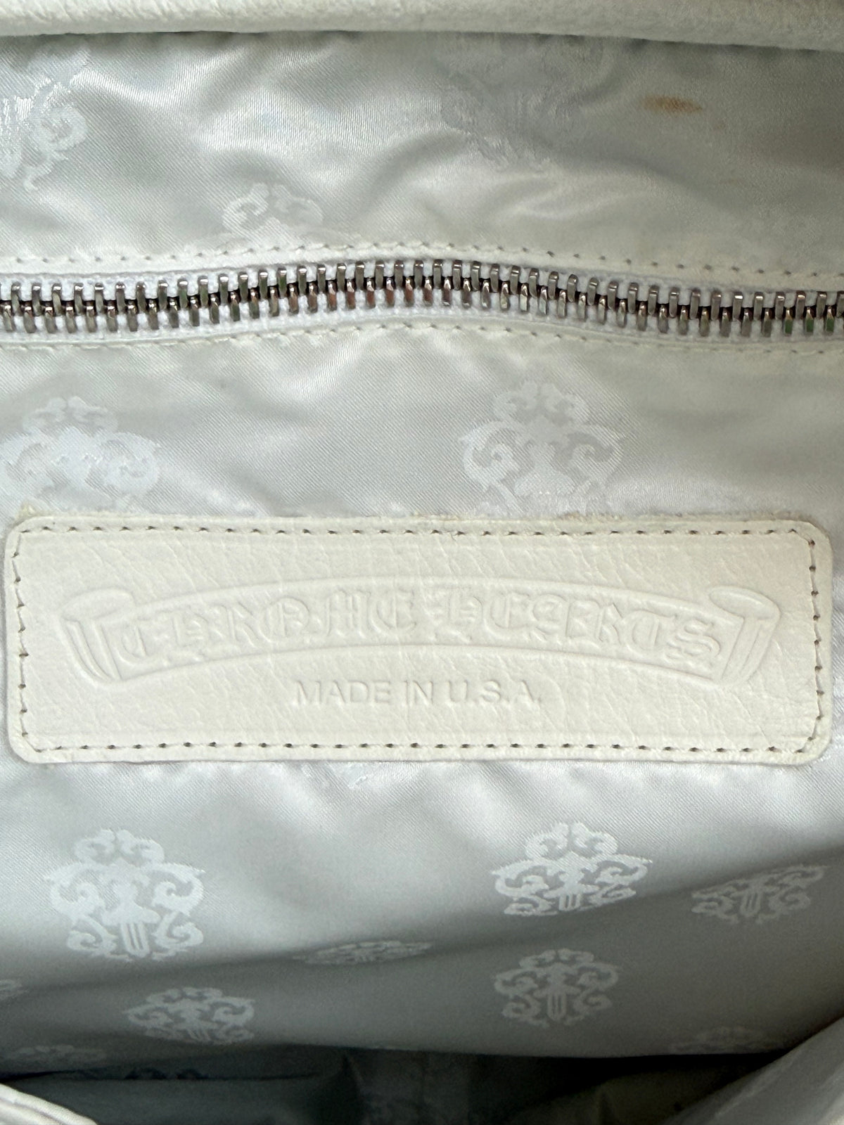 Chrome Hearts Green Leather Plus Cross Patch Bag