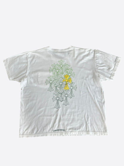 Chrome Hearts White & Green Cemetery Cross Logo T-Shirt