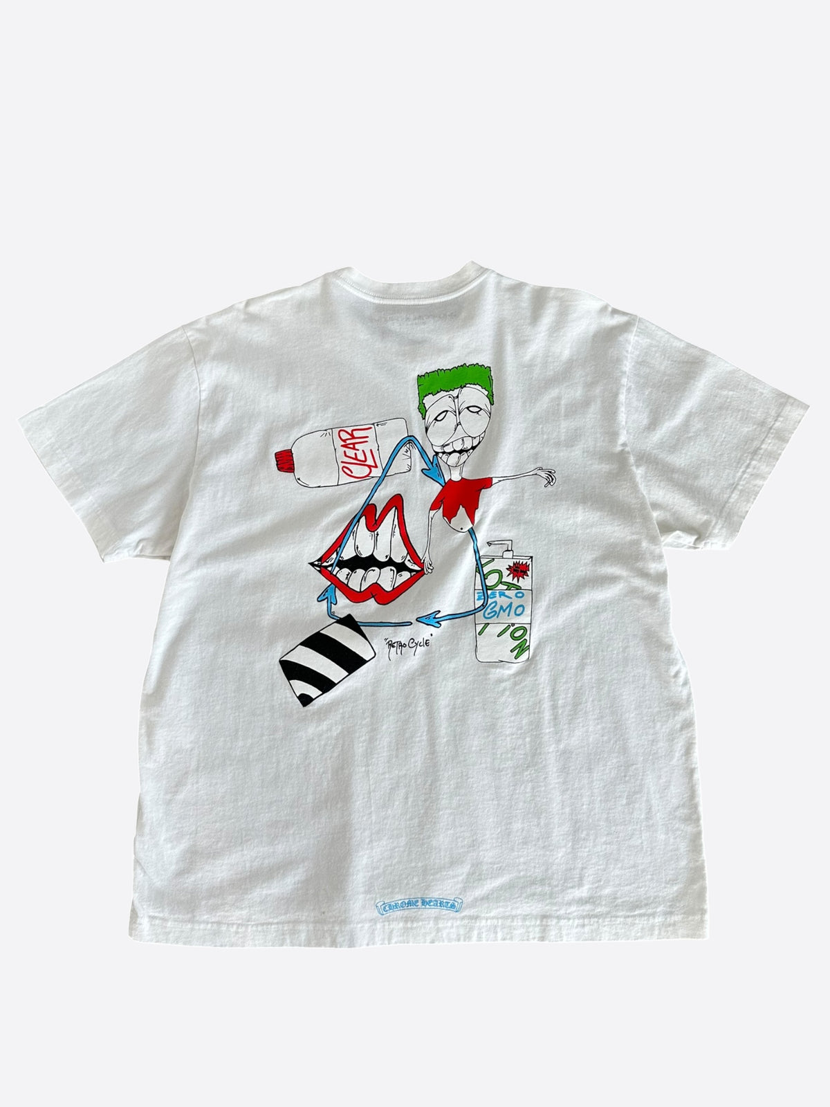 Chrome Hearts Matty Boy White Retro-Cycle Graphic T-Shirt
