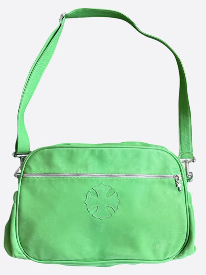 Chrome Hearts Green Leather Plus Cross Patch Bag