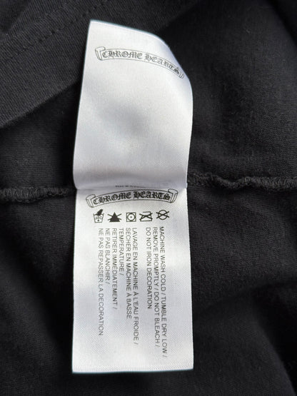 Chrome Hearts Black & White Neck Logo Longsleeve T-Shirt