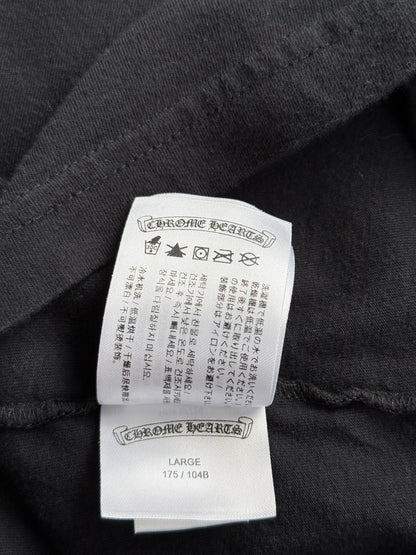 Chrome Hearts Black & White Neck Logo Longsleeve T-Shirt