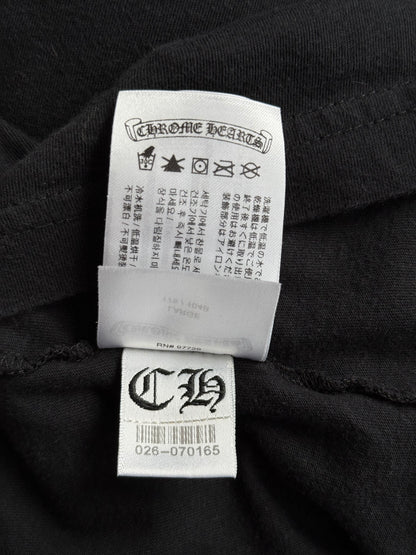 Chrome Hearts Black & White Neck Logo Longsleeve T-Shirt