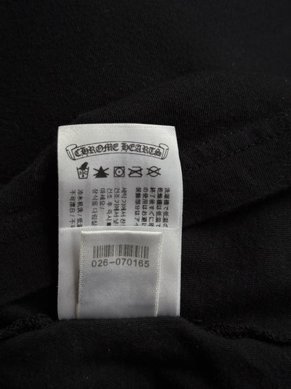 Chrome Hearts Black & White Neck Logo Longsleeve T-Shirt
