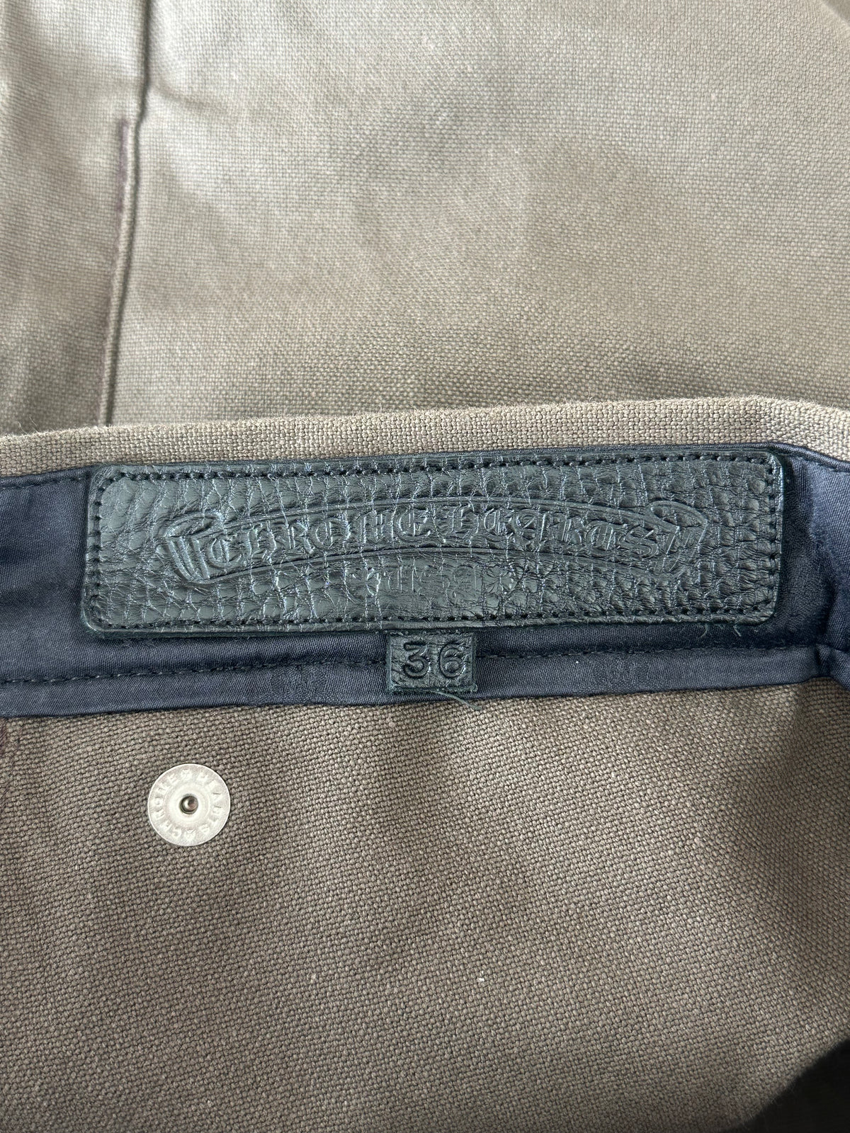 Chrome Hearts Brown & Black Cross Patch Carpenter Pants