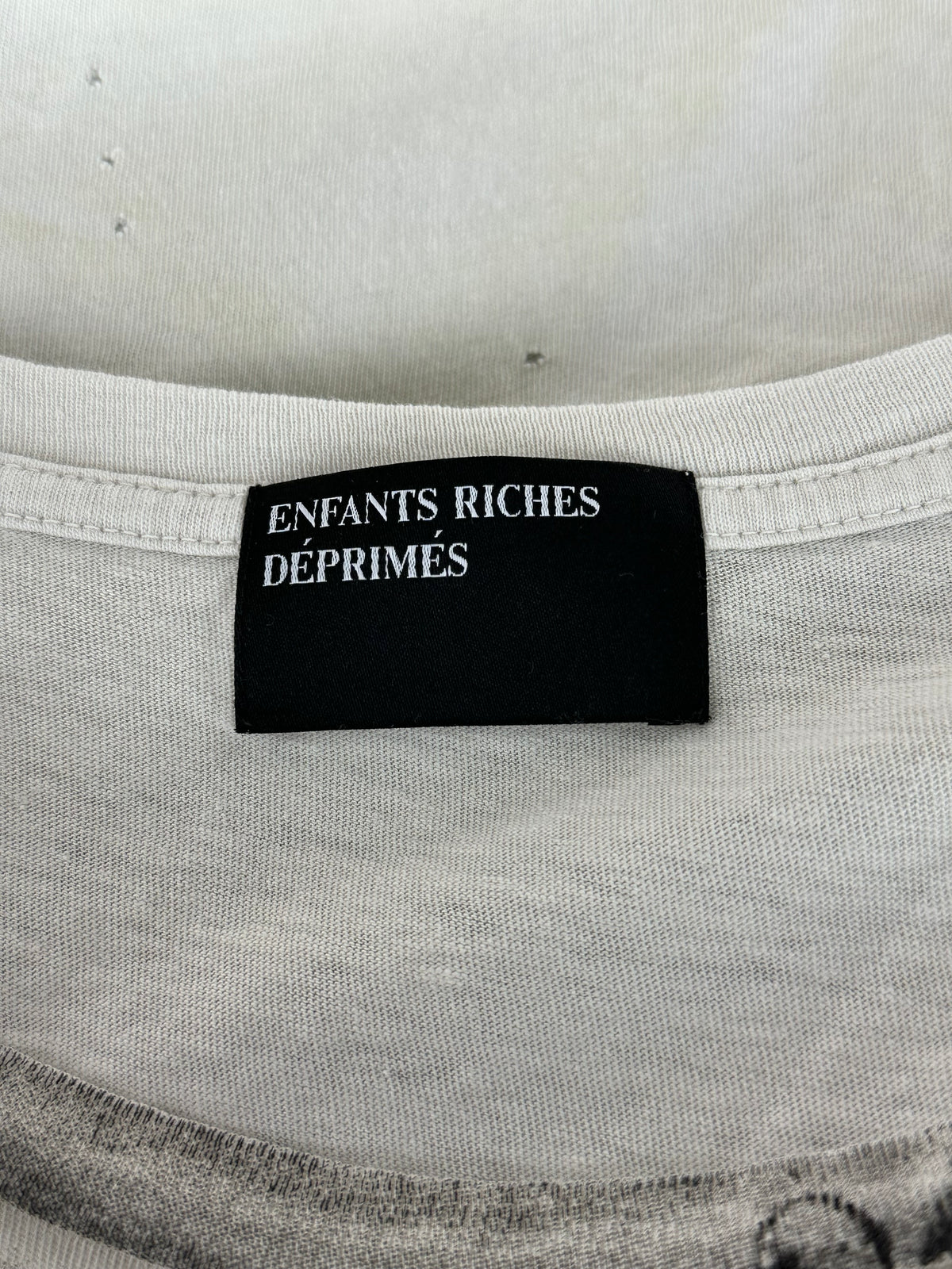 Enfants Riches Deprimes White & Black Destroyed Apartment T-Shirt
