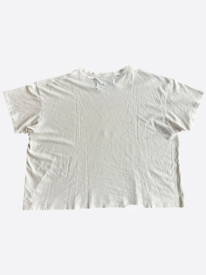 Paly White & Multicolor Bound For Glory Distressed T-Shirt