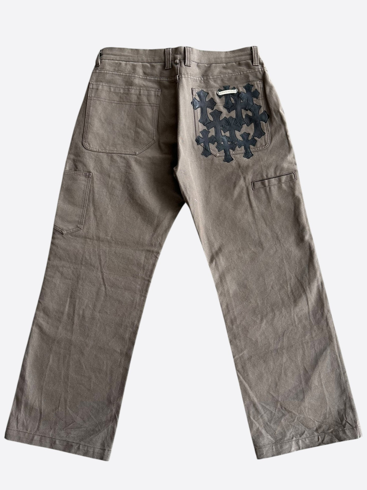 Chrome Hearts Brown & Black Cross Patch Carpenter Pants