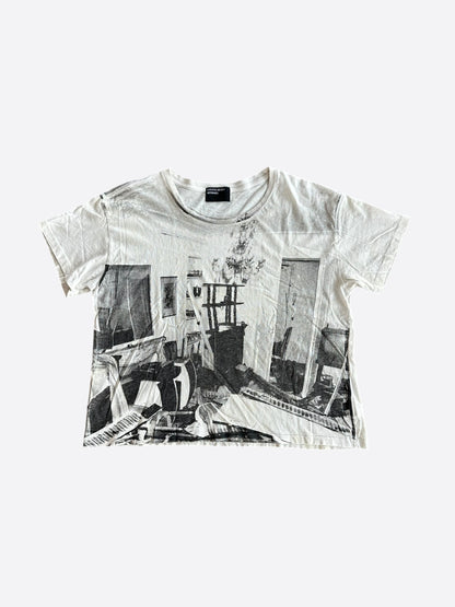 Enfants Riches Deprimes White & Black Destroyed Apartment T-Shirt