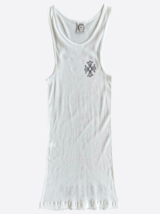 Chrome Hearts Malibu White & Black Cross Tank Top