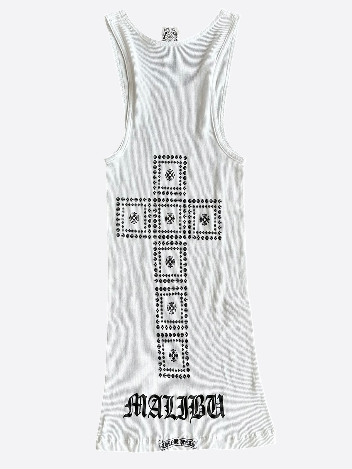 Chrome Hearts Malibu White & Black Cross Tank Top