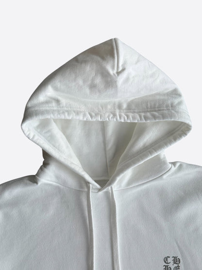 Chrome Hearts White & Silver Script Logo Hoodie