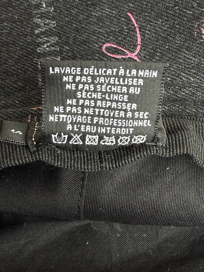 Chanel Grey & Multicolor Denim Graffiti CC Logo Bucket Hat