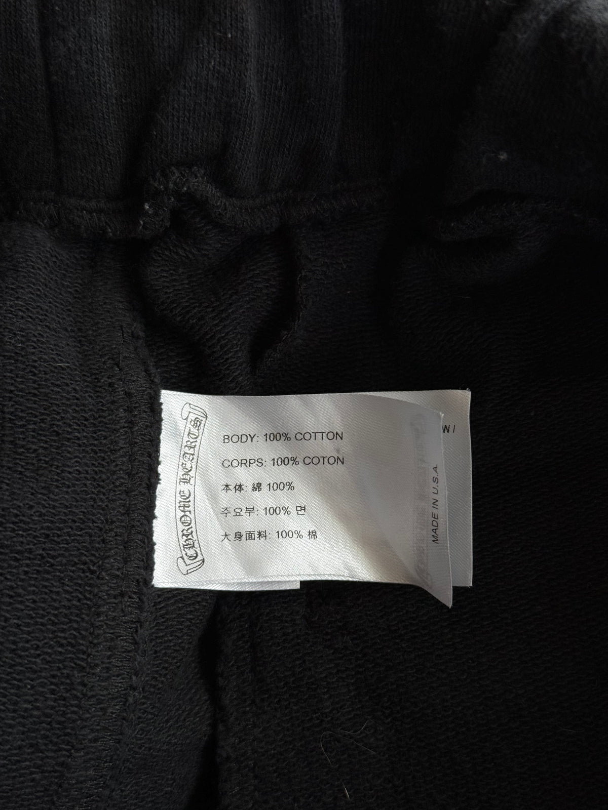 Chrome Hearts Black Cross Jacquard Horseshoe Logo Shorts