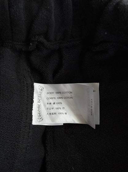 Chrome Hearts Black Cross Jacquard Horseshoe Logo Shorts