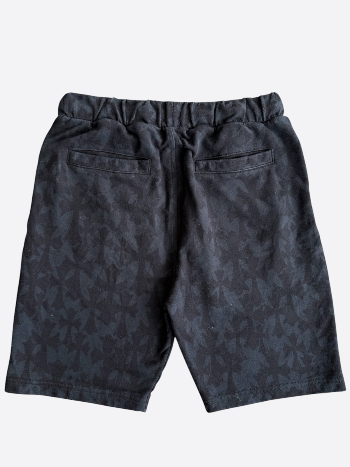 Chrome Hearts Black Cross Jacquard Horseshoe Logo Shorts