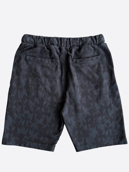 Chrome Hearts Black Cross Jacquard Horseshoe Logo Shorts
