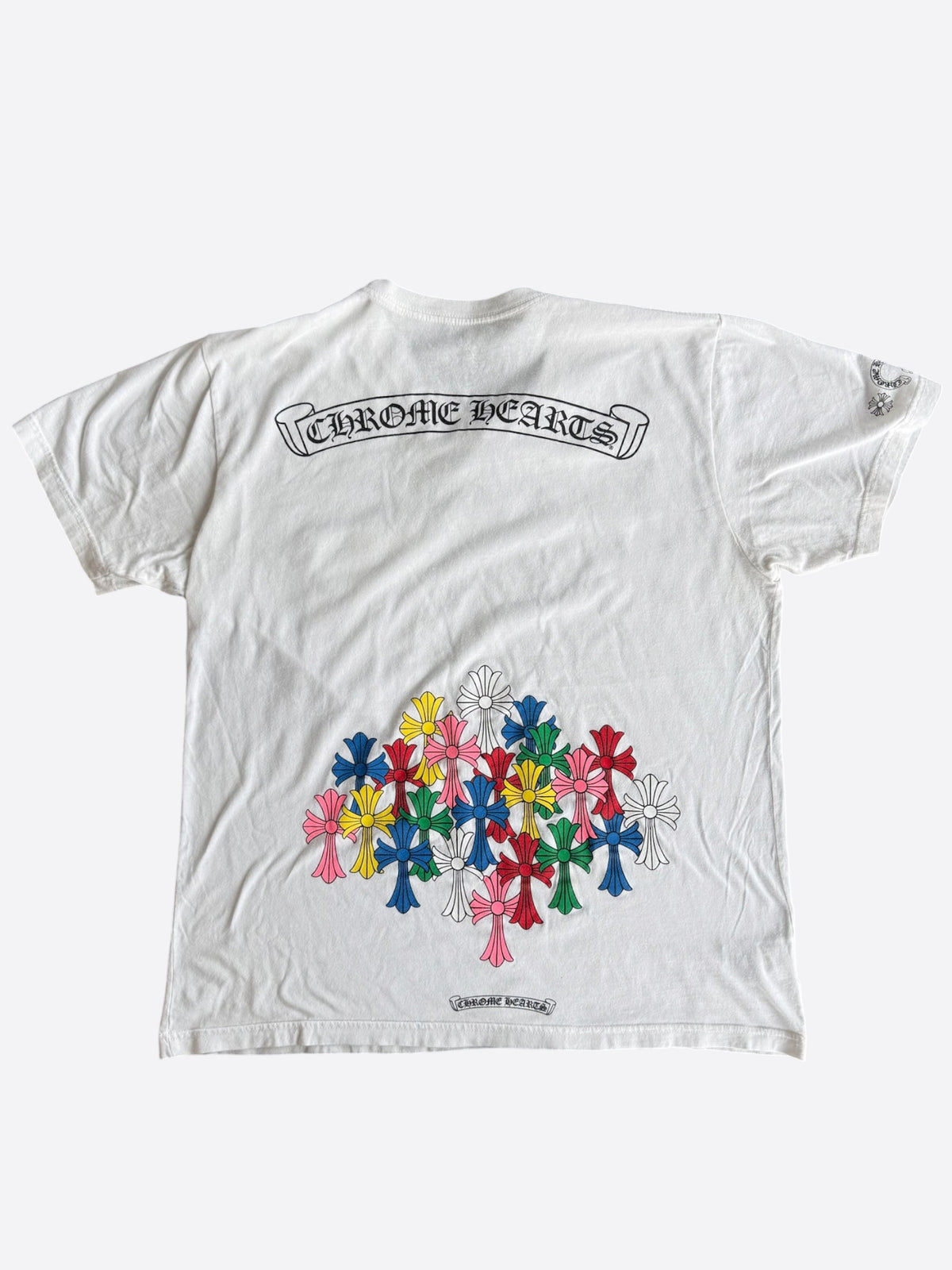Chrome Hearts White Multicolor Cross T-Shirt