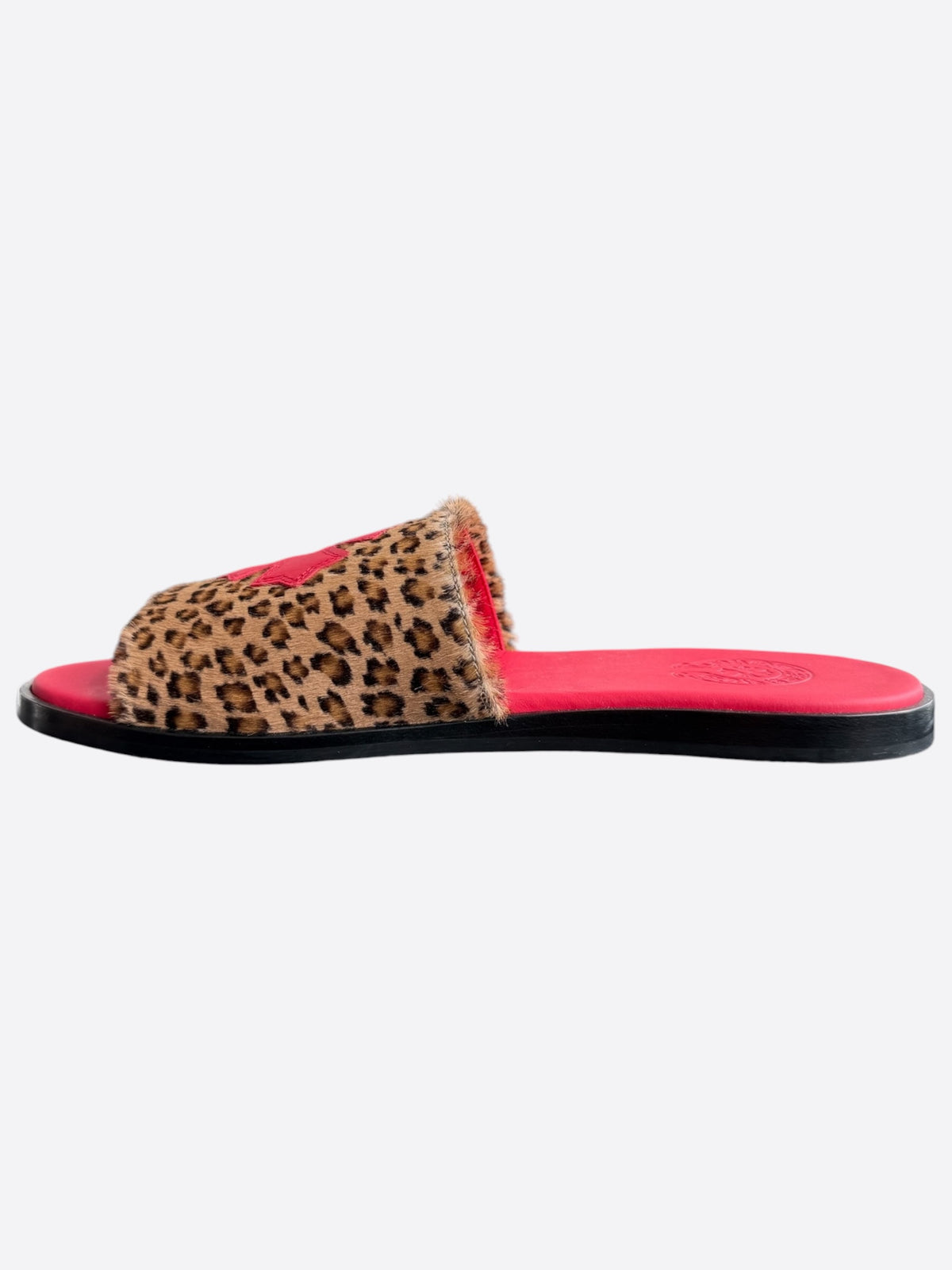 Chrome Hearts Leopard & Red Cross Patch Slides