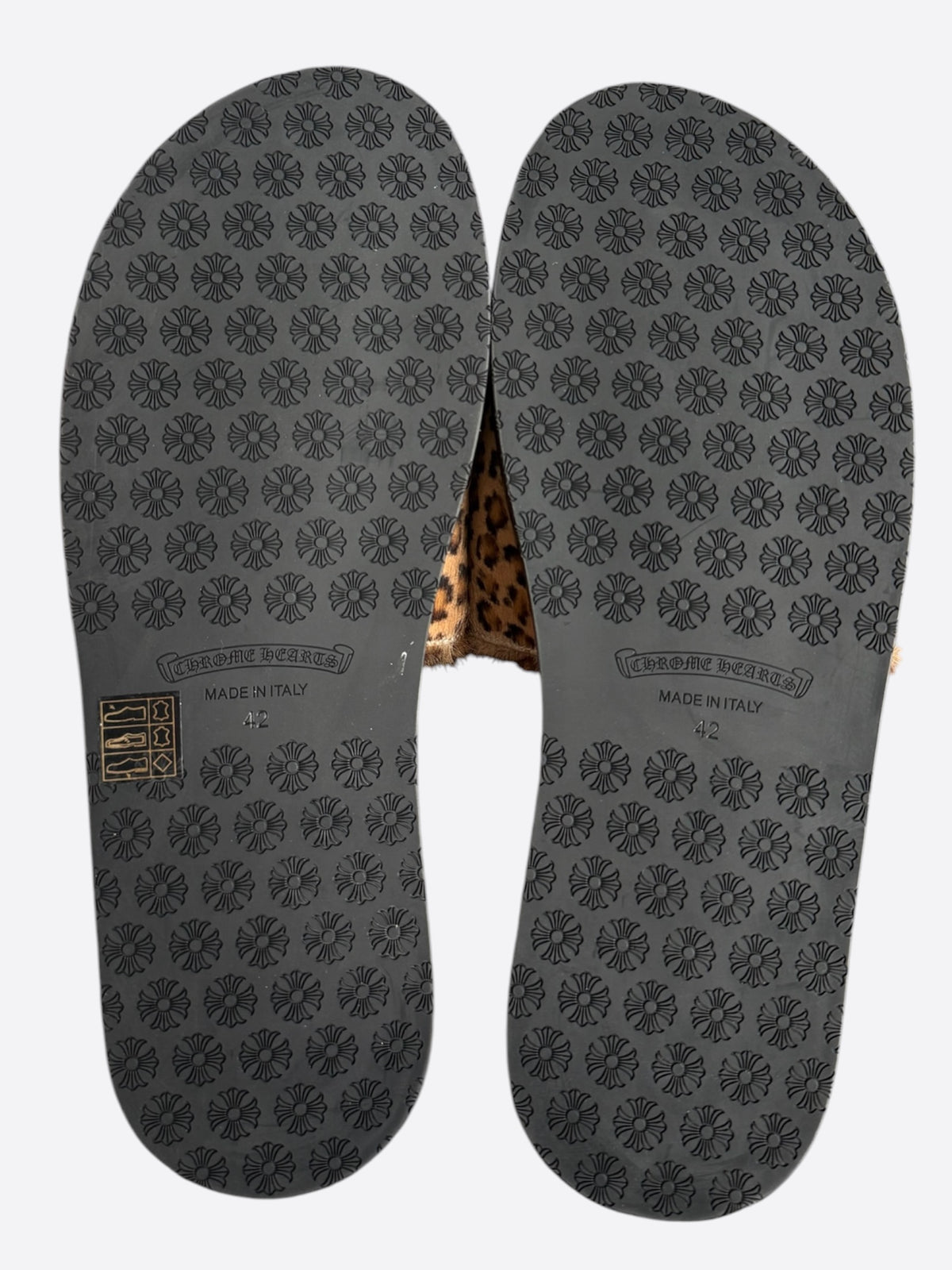 Chrome Hearts Leopard & Red Cross Patch Slides