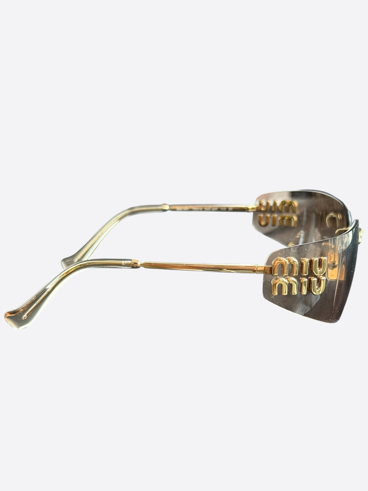 Miu Miu Gold Logo Sunglasses