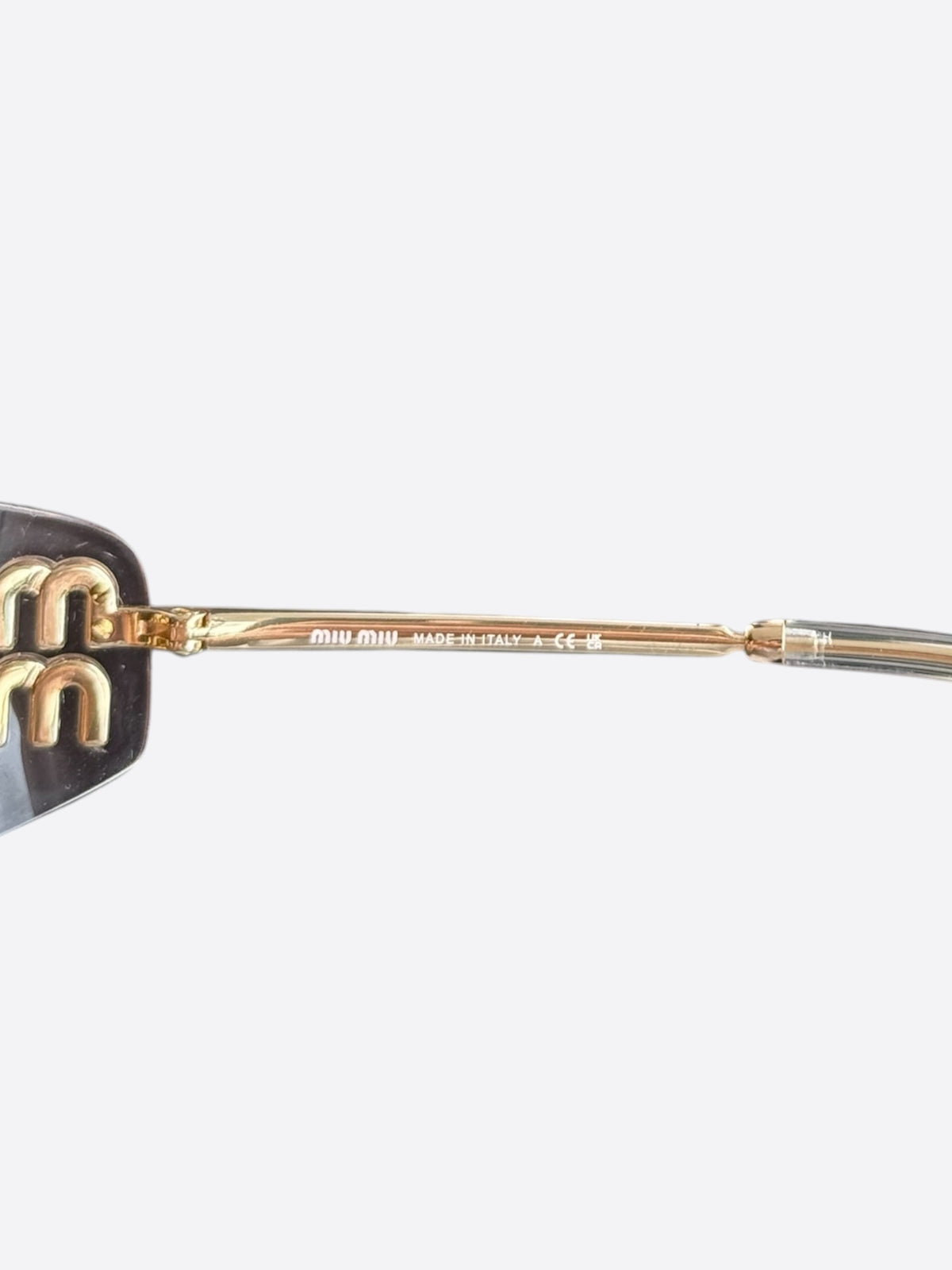 Miu Miu Gold Logo Sunglasses