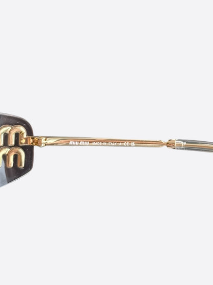Miu Miu Gold Logo Sunglasses