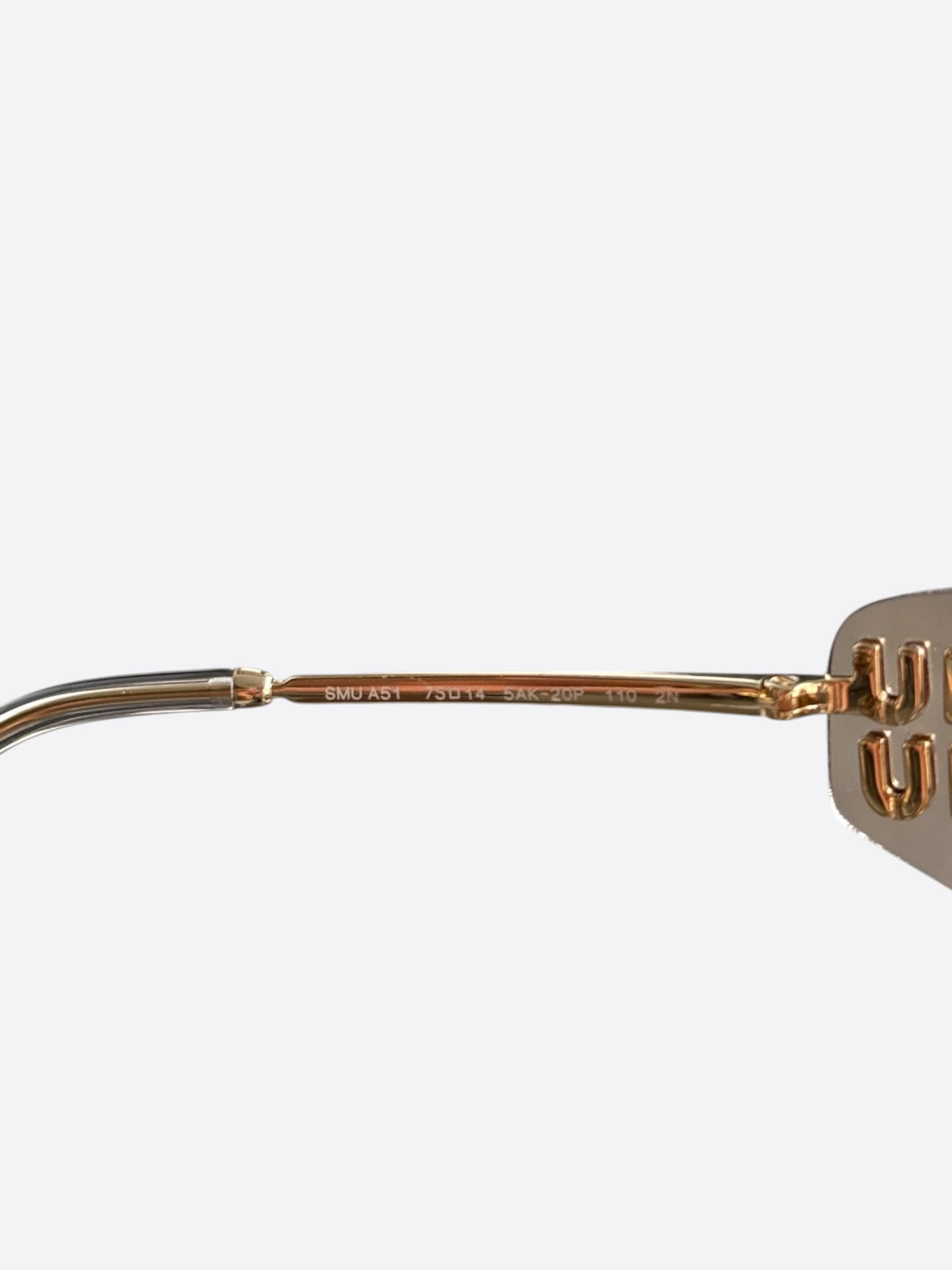 Miu Miu Gold Logo Sunglasses