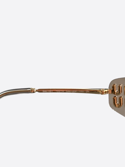 Miu Miu Gold Logo Sunglasses