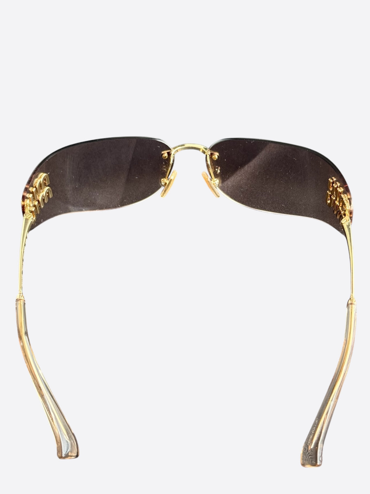 Miu Miu Gold Logo Sunglasses