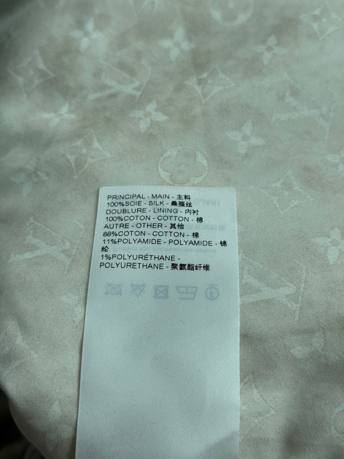 Louis Vuitton White Monogram Women's Silk Bomber Jacket