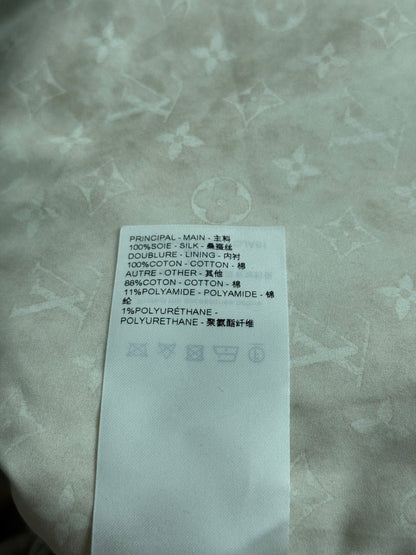 Louis Vuitton White Monogram Women's Silk Bomber Jacket