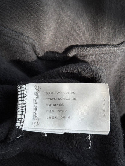 Chrome Hearts Black, White & Red Cross Logo Hoodie