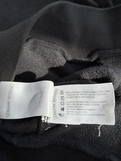 Chrome Hearts Black, White & Red Cross Logo Hoodie