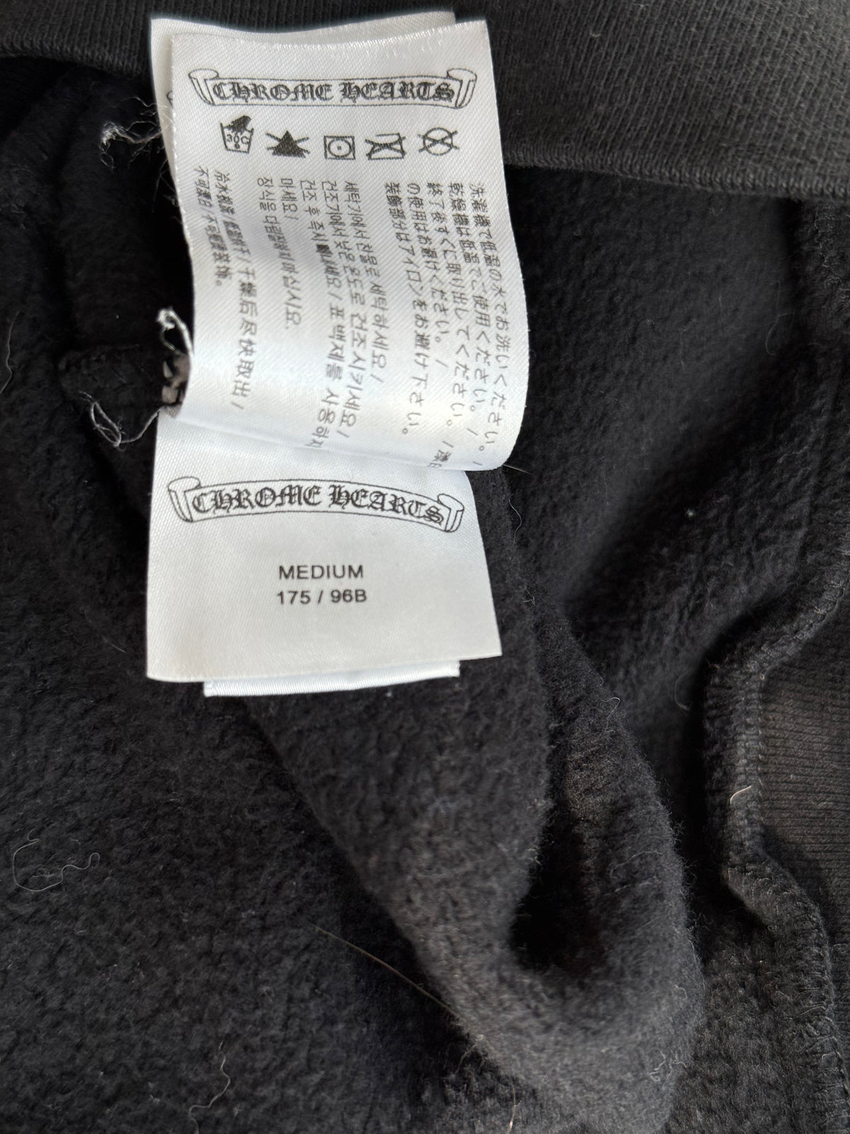 Chrome Hearts Black, White & Red Cross Logo Hoodie