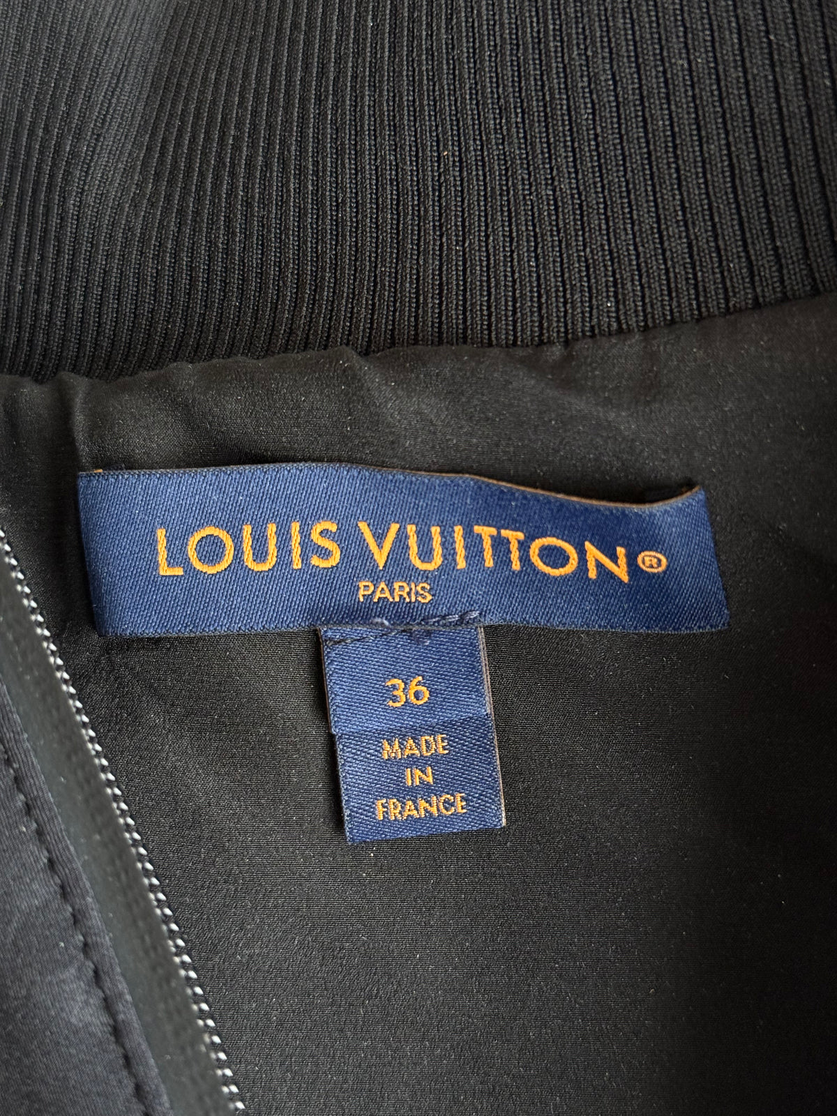 Louis Vuitton Black Embossed Monogram Women's Bomber Jacket