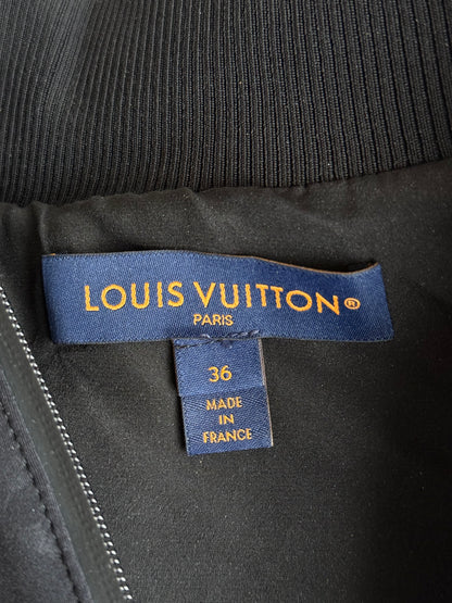 Louis Vuitton Black Embossed Monogram Women's Bomber Jacket