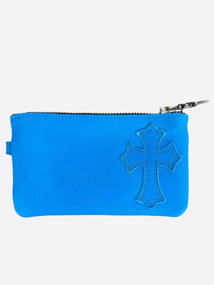 Chrome Hearts Blue Cross Patch Loop Wallet