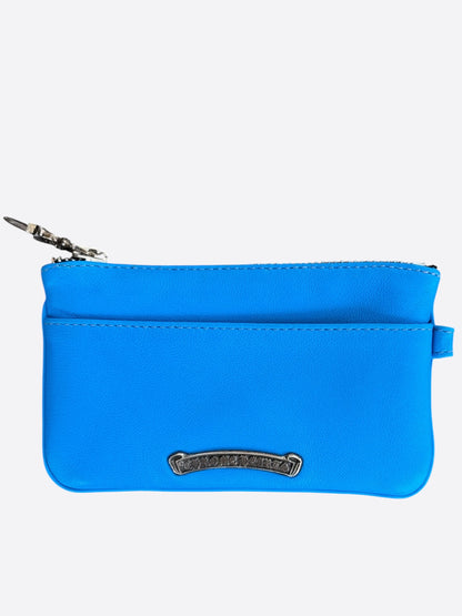 Chrome Hearts Blue Cross Patch Loop Wallet