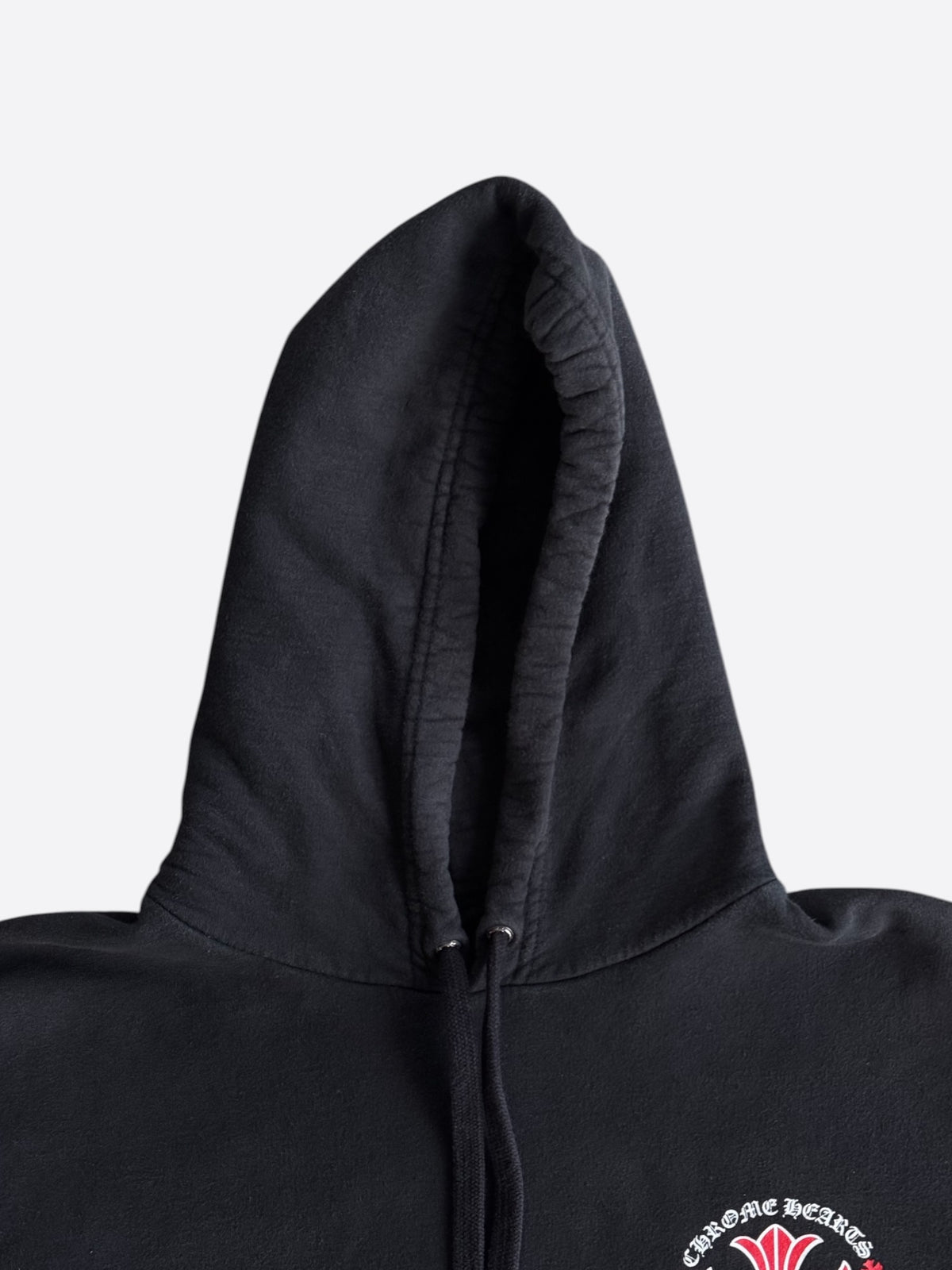 Chrome Hearts Black, White & Red Cross Logo Hoodie