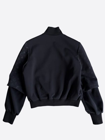 Louis Vuitton Black Embossed Monogram Women's Bomber Jacket