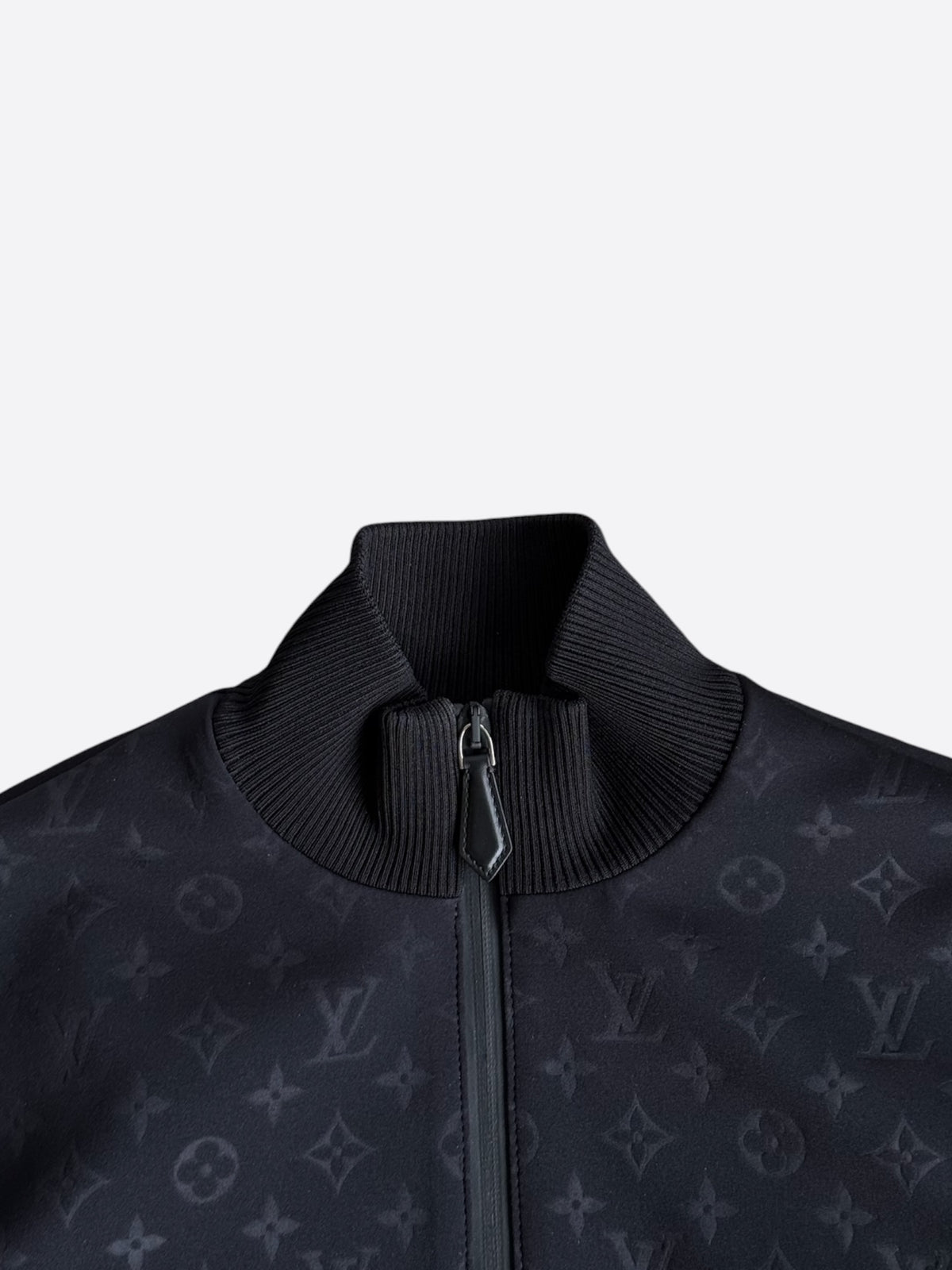 Louis Vuitton Black Embossed Monogram Women's Bomber Jacket