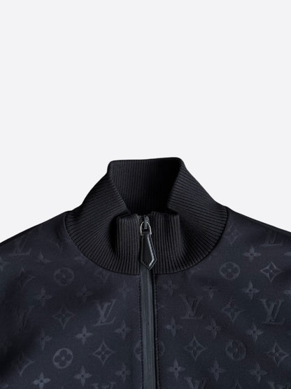 Louis Vuitton Black Embossed Monogram Women's Bomber Jacket